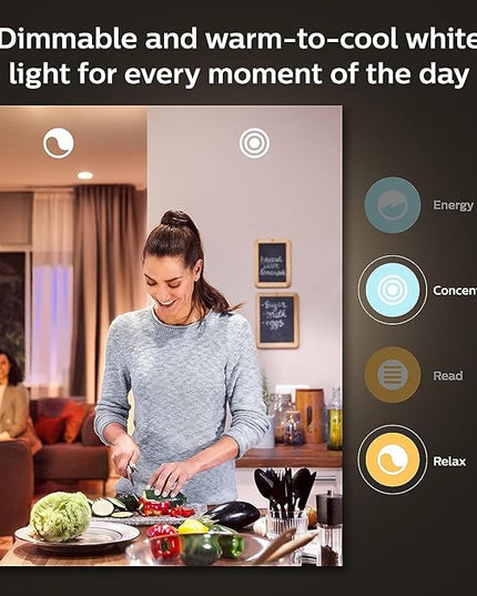 Philips Hue Smart 60W A19 LED Bulb - Soft Warm White Light - 2 Pack - 800LM - E26 - Indoor - Control with Hue App - Works with Alexa, Google Assistant and Apple Homekit PhilipsHue