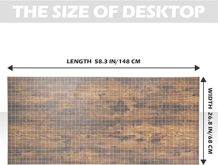 TOPSKY One-Piece Table Top for Electric Standing Desk Adjustable Desk (Rustic Brown., 58.3x26.8x0.7) - LeafyLoom