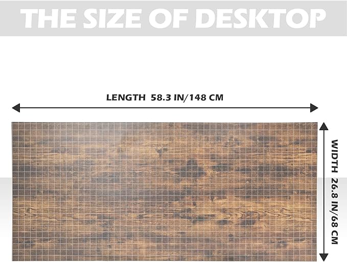 TOPSKY One-Piece Table Top for Electric Standing Desk Adjustable Desk (Rustic Brown., 58.3x26.8x0.7) - LeafyLoom