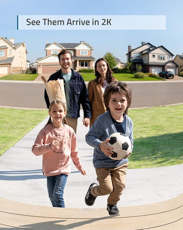 eufy Security, Video Doorbell S220 (Battery-Powered) Kit, Security Camera - 2K Resolution, 180-Day Battery Life, Encrypted Local Storage, No Monthly Fees, Built-in Storage, Motion Only Alert eufySecurity