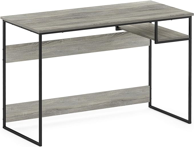 FURINNO Moretti Lifestyle Study Desk, 45 Inches, French Oak Grey - LeafyLoom
