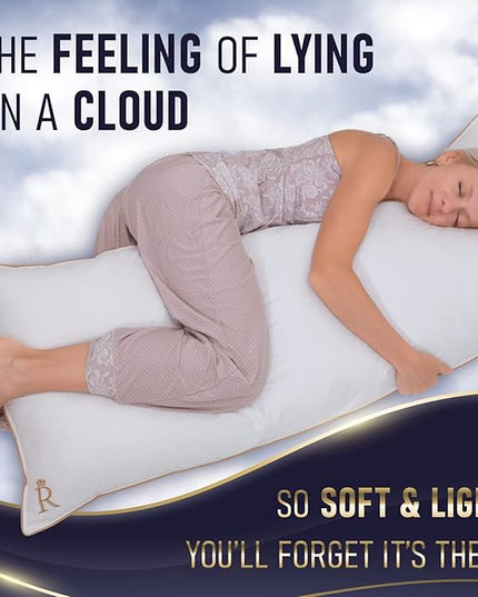 Royal Therapy Premium Adjustable Body Pillows Firm and Fluffy Pillow - Quality Plush Pillow Down Alternative Pillow - LeafyLoom