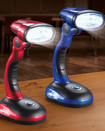 Collections Etc LED Cordless Desk Lamps Perfect for Blackout, Emergencies or Adding Light Wherever You Need it - Set of 2 - LeafyLoom
