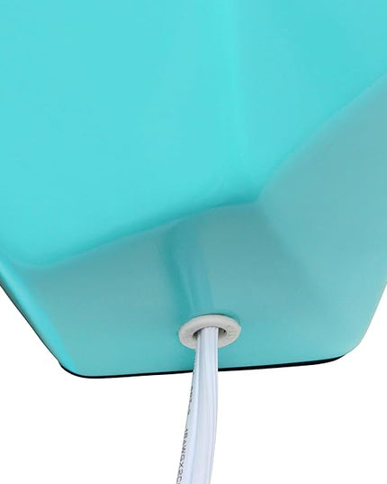 Simple Designs LT2065-BLU Round Prism Mini Table Lamp with Matching Fabric Shade Blue (Pack of 24) - LeafyLoom