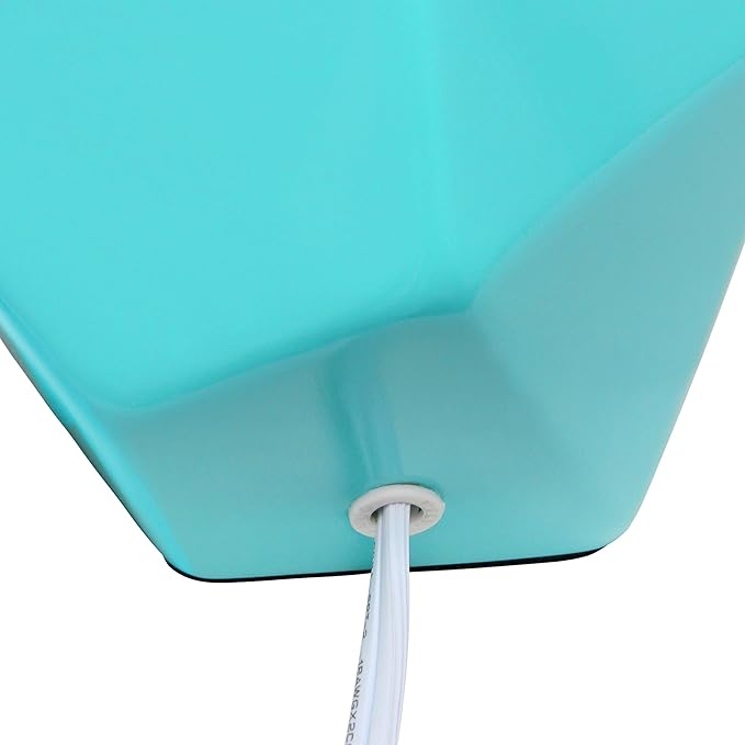 Simple Designs LT2065-BLU Round Prism Mini Table Lamp with Matching Fabric Shade Blue (Pack of 24) - LeafyLoom