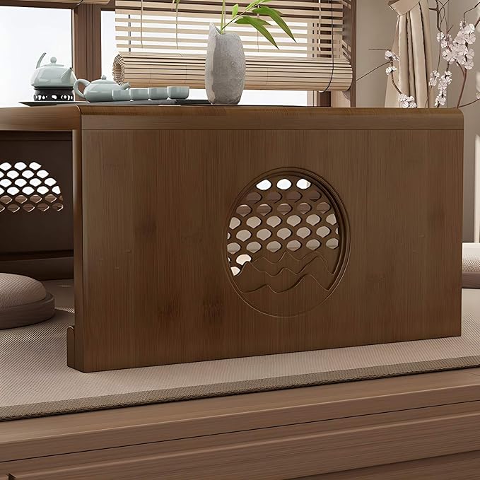 Japanese Table Folding Coffee Table Foldable Floor Table Low Table for Living Room,Dining Room,Tea,Tatami,Home Decoration (47.24 * 19.68 * 12.2 INCH) - LeafyLoom