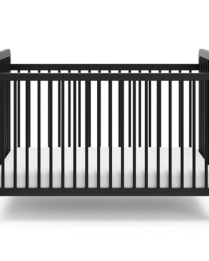 Storkcraft Pasadena 3-in-1 Convertible Crib (Black) – GREENGUARD Gold Certified, Converts to Daybed and Toddler Bed, Fits Standard Full-Size Crib Mattress, Adjustable Mattress Height - LeafyLoom