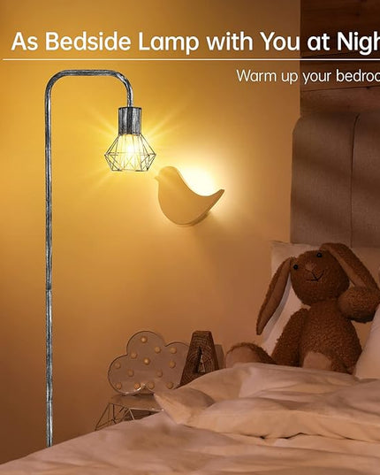 BoostArea Floor lamp,Industrial Floor Lamp,Standing Lamp with 6W LED Bulb,E26 Socket,On/Off Footswitch,Whole Metal,Modern Floor Lamp for Bedroom,Office, Living Room,Rustic,Vintage,Farmhouse - LeafyLoom