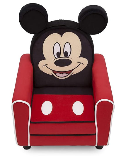 Delta Children Figural Upholstered Kids Chair, Wood ,Disney Mickey Mouse - LeafyLoom