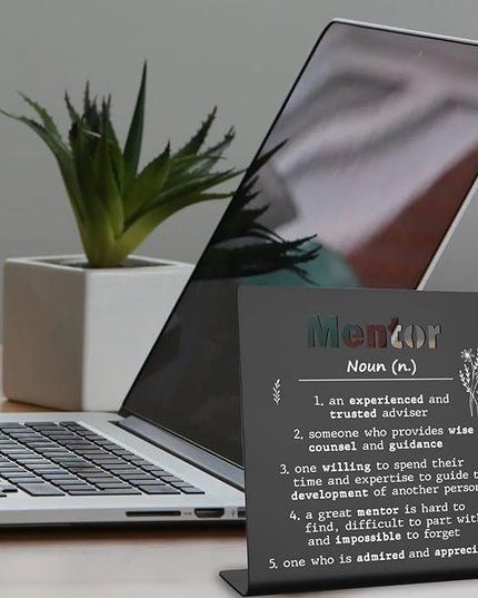 Afterprints Mentor Gifts for Women Men Thank You Gifts For Mentor Leaving Going Away Retirement Appreciation Boss, Coworker, Teacher, Counselor, Coach Office Desk Decor (black) XLK09 - LeafyLoom