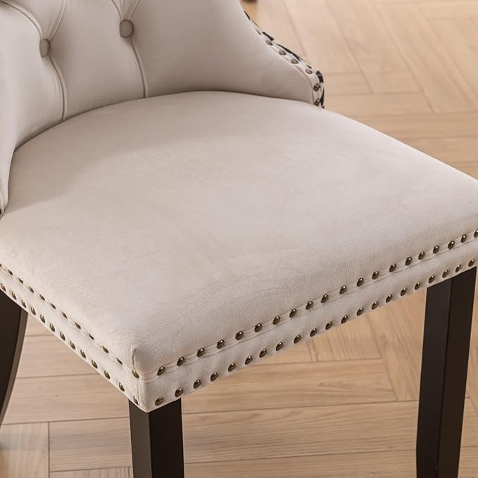 NicBex Haerin-SD-00090-LWJ Dining Chairs, 25.5"x19.7"x37.4", Beige - LeafyLoom