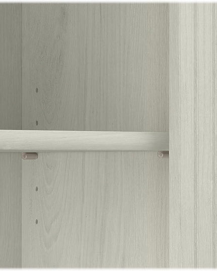 Saratoga 5-Shelf 72-Inch H Bookcase, Linen White Oak - LeafyLoom