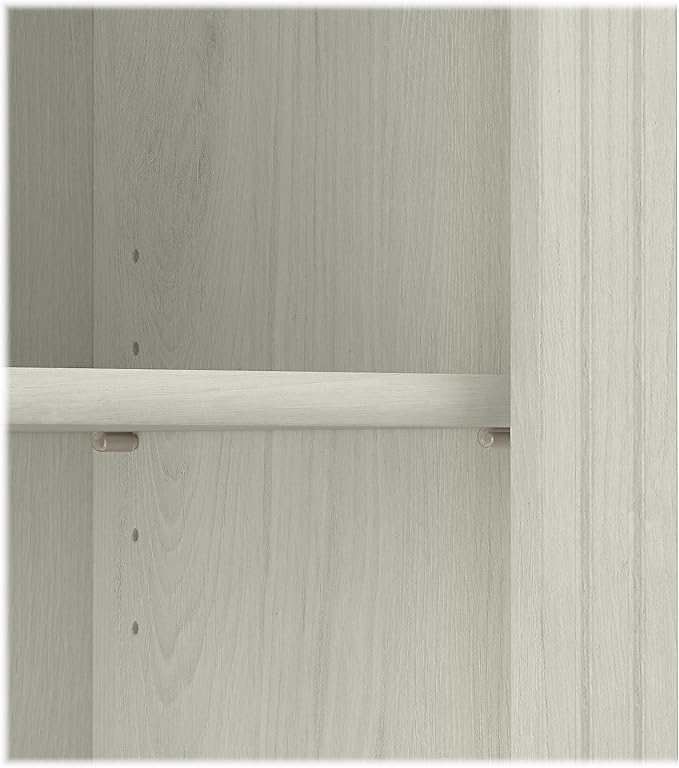 Saratoga 5-Shelf 72-Inch H Bookcase, Linen White Oak - LeafyLoom