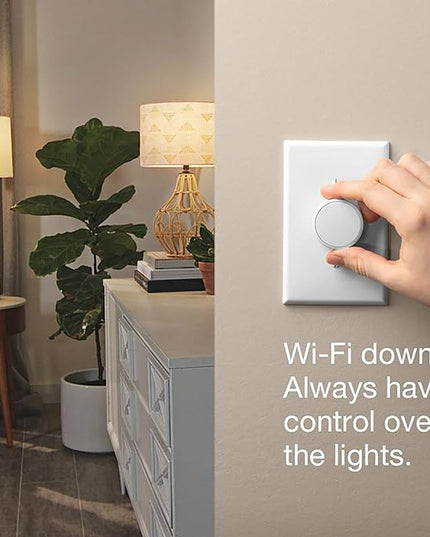 Lutron Aurora Smart Bulb Dimmer Switch with Screwdriver | for Philips Hue Smart Bulbs | Z3-1BRL-WH-L0-A | White Lutron