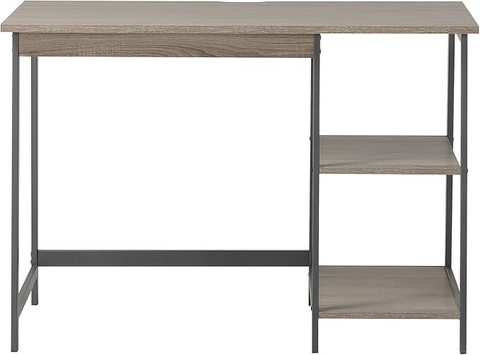 Signature Design by Ashley Soho Modern Home Office Desk & 4-Shelf Bookcase Set, Reclaimed Wood - LeafyLoom