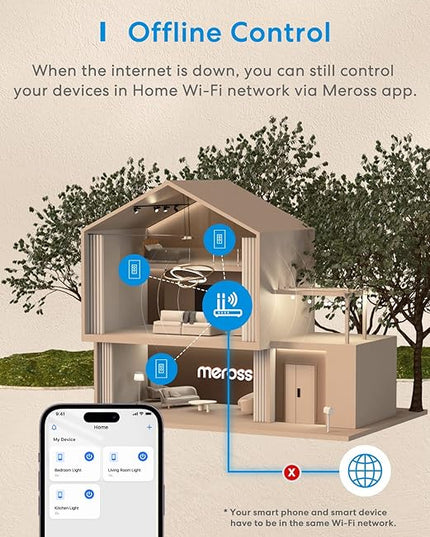 meross 4 Pack Smart Dimmer Switch Single Pole Supports Apple HomeKit, Alexa Google Assistant & SmartThings, 2.4Ghz WiFi Light Switch for Dimmable LED, Neutral Wire Required, Remote Control Schedule meross
