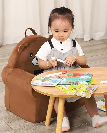 Cuddly Toddler First Chair, Premium Character Chair, Brown Bear, 18 month up to 3 Years - LeafyLoom