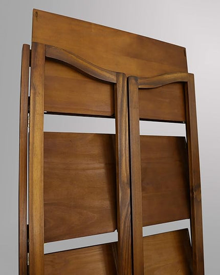 Casual Home Stratford 5-Shelf Folding Bookcase-Warm Brown - LeafyLoom