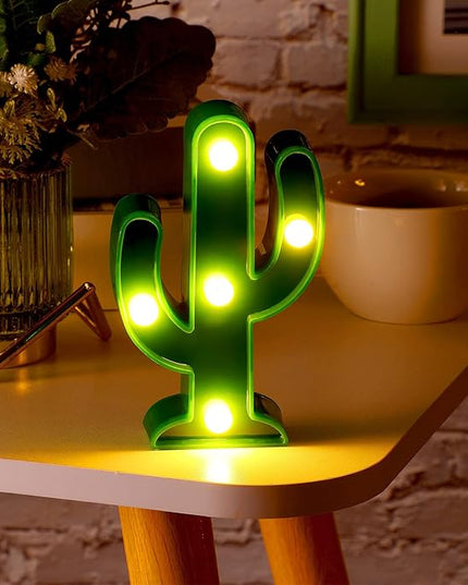 8 Pcs LED Night Light Cactus Night Table Lamp Cactus Party Decorations Cute Mini Cactus Lamp LED Cactus Light for Bedroom Garden Home Cinco De Mayo Mexican Party Decor Gift (2.76 x 4.72 x 0.98 In) - LeafyLoom