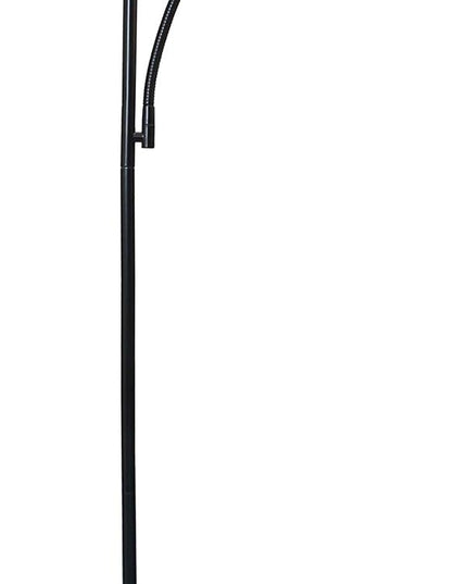 Simple Designs LF2000-BLK Mother-Daughter Floor Lamp with Reading Light, Black - LeafyLoom