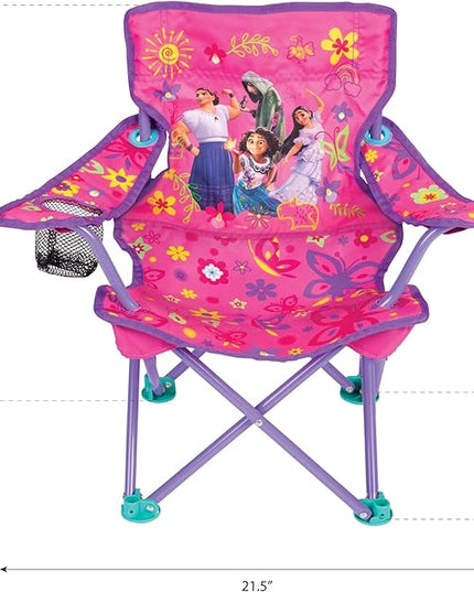 Disney's Encanto Kids Chair Foldable for Camping, Sports or Patio with Carry Bag, Toddlers 24M+ - LeafyLoom