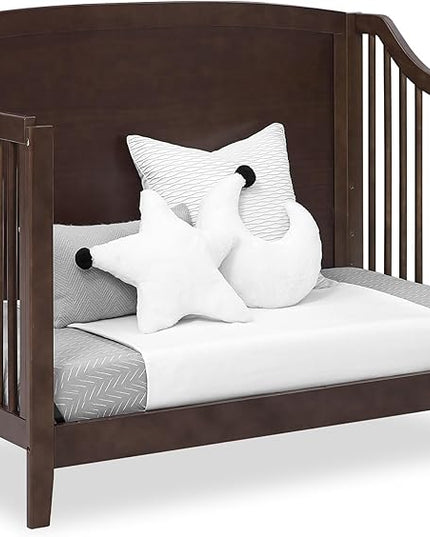Delta Children Campbell 6-in-1 Convertible Crib - Greenguard Gold Certified, Walnut Espresso - LeafyLoom