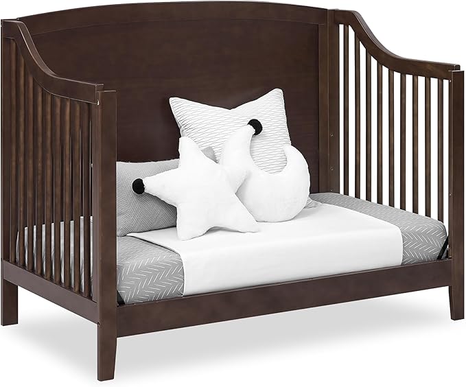 Delta Children Campbell 6-in-1 Convertible Crib - Greenguard Gold Certified, Walnut Espresso - LeafyLoom