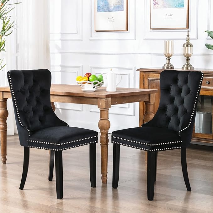 NicBex Haerin-SD-00093-LWJ Dining Chairs, 25.5"x19.7"x37.4", Light Black - LeafyLoom