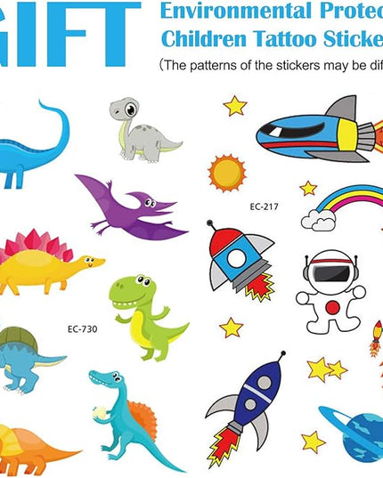 Georgie Porgy Slide Torch Projector Toys Flashlight for Kids Educational Toys Science Set Wall Ceiling Tents Night Lamp for Boys Girls with 2pcs Tattoo Stickers (Outer Space + Dinosaur) - LeafyLoom