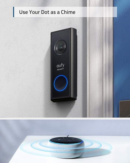 eufy Security Battery Video Doorbell C210 Kit, 1080p, No Subscription, Wi-Fi, 120-Day Battery Life, AI Detection, 2-Way Audio, Remote Monitoring eufySecurity