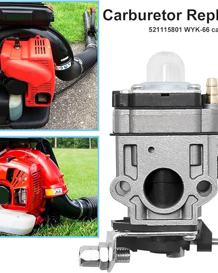 WYK-66 Carburetor with 544271501 Air Filter Replacement for RedMax Backpack Leaf Blower EB4300 EB4400 EB4401 EB431 EB7000 EB7001 - LeafyLoom