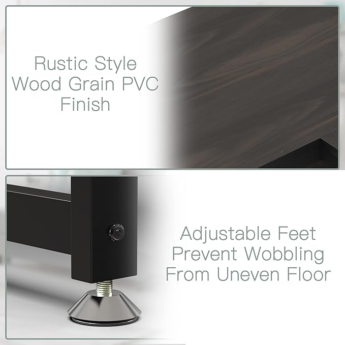 L Shaped Desk, Office Computer Corner Desk, 55 inch Home Gaming Desk Table, Writing Study Workstation with Storage Shelves for Home Office, Space-Saving, Industrial, Espresso - LeafyLoom