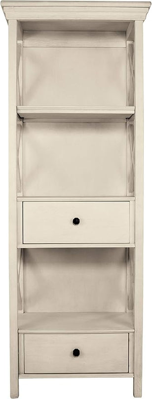 Signature Design by Ashley Bolanburg Cottage Chic Display Cabinet or Bookcase, Antique White - LeafyLoom