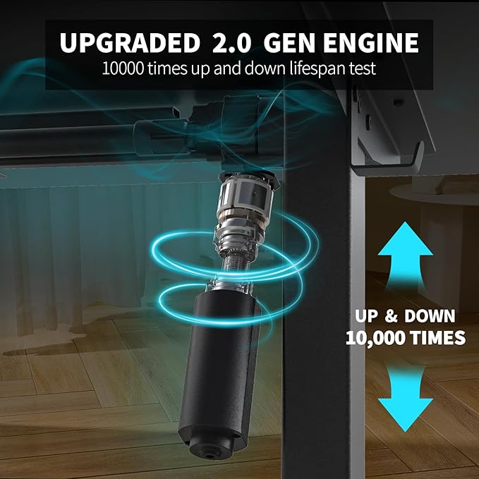 63×30 Inch Electric Standing Desk with 2 Drawers, Adjustable Height Widened Stand Up Desk with Storage Shelf, Sit to Stand Ergonomic Workstation for Home Office - LeafyLoom