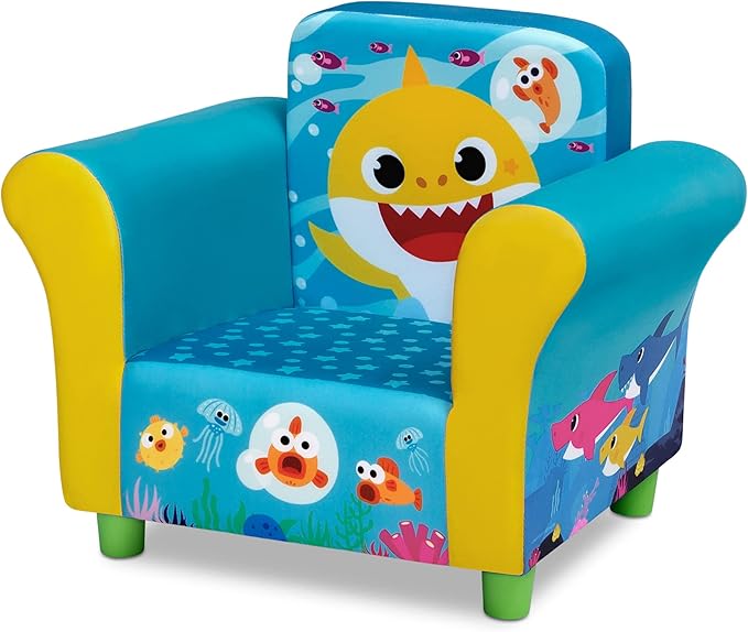 Delta Children Upholstered Chair, Baby Shark - LeafyLoom