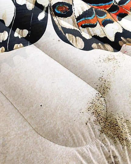 Butterfly Comforter Set for Girls Kids Adults Butterfly Rose Bedding Set Aesthetics Butterflies Quilt Duvet Set Queen Size with 1 Comforter and 2 Pillowcases - LeafyLoom