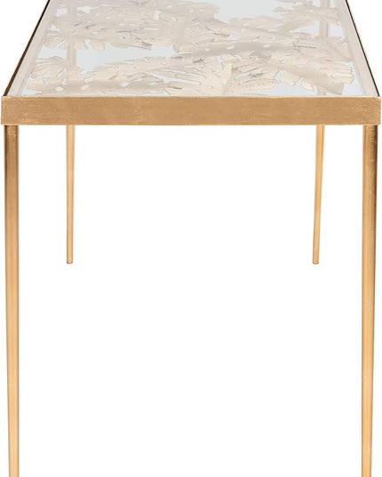 Safavieh Home Office Leilani Gold Leaf Palm Leaf Desk - LeafyLoom