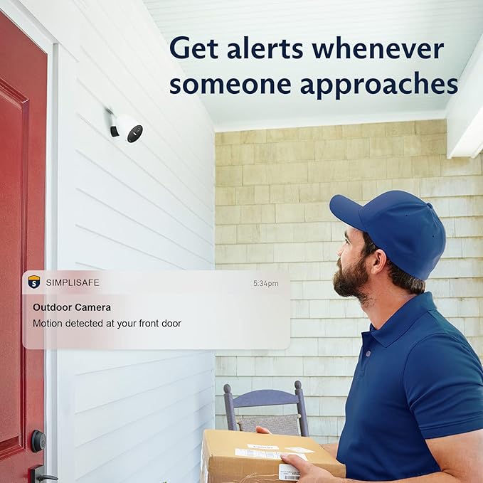 SimpliSafe 7 Piece Wireless Outdoor Camera Home Security System - Optional 24/7 Professional Monitoring - No Contract - Compatible with Alexa and Google Assistant SimpliSafe%C2%AE