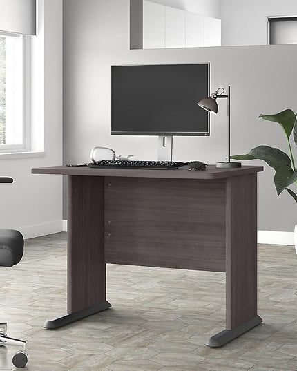 Bush Business Furniture Studio A Small Computer Desk, Commercial-Grade Gaming and Work Table for Home or Professional Office, 36W, Storm Gray - LeafyLoom