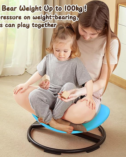 Kids Sensory Chair for Autism Kids Swivel Chair, Sensory Spin Chair Seat Improve Physical Coordination Wobble Chair for Kids Sit and Spin Relief of Motion Sickness - LeafyLoom