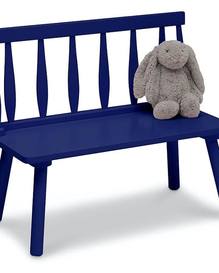 Delta Children Windsor Bench, Navy - LeafyLoom