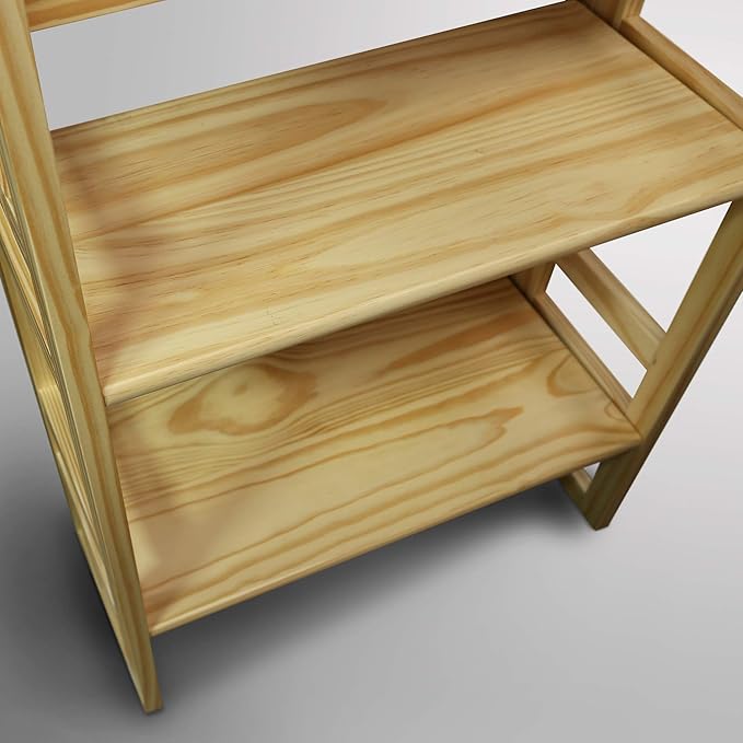 Casual Home 3-Shelf Student 20.75" Wide Folding Bookcase, Natural (New) - LeafyLoom