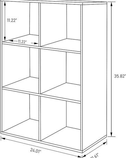 PACHIRA E-Commerce US 6 Cube Storage Organizer Unit Shelf, Closet Cabinet, Bookshelf File Organizer Rack in Living Room, Bedroom, Study,OAK - LeafyLoom