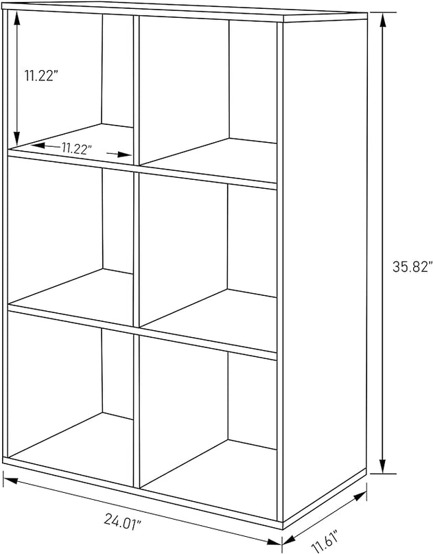 PACHIRA E-Commerce US 6 Cube Storage Organizer Unit Shelf, Closet Cabinet, Bookshelf File Organizer Rack in Living Room, Bedroom, Study,OAK - LeafyLoom