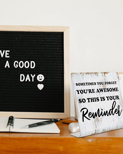 Inspirational Quotes Decor Gifts for Women, Motivational Desk Decor for Office, Decoration On Shelf Table Desk for Living Room Home Office Gift for Friends Coworker Nurse Worker Coworker dksg8 - LeafyLoom