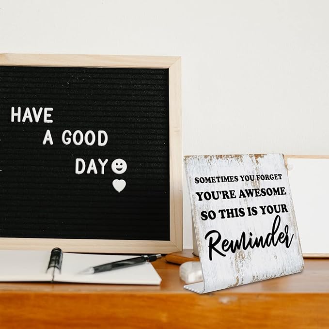 Inspirational Quotes Decor Gifts for Women, Motivational Desk Decor for Office, Decoration On Shelf Table Desk for Living Room Home Office Gift for Friends Coworker Nurse Worker Coworker dksg8 - LeafyLoom