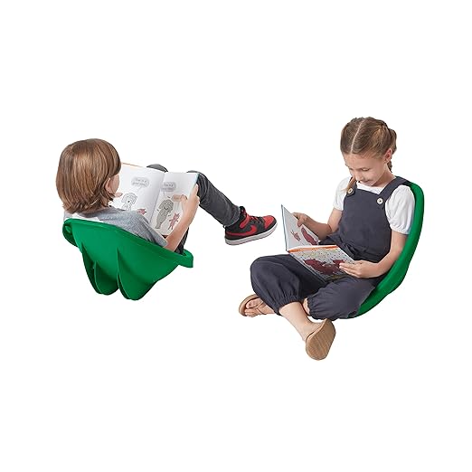 ECR4Kids Leaf Floor Seat, Rocker Chair, Green, 6-Piece - LeafyLoom