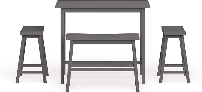 Safavieh Home Collection Haley 4Pc Pub Set, Grey - LeafyLoom