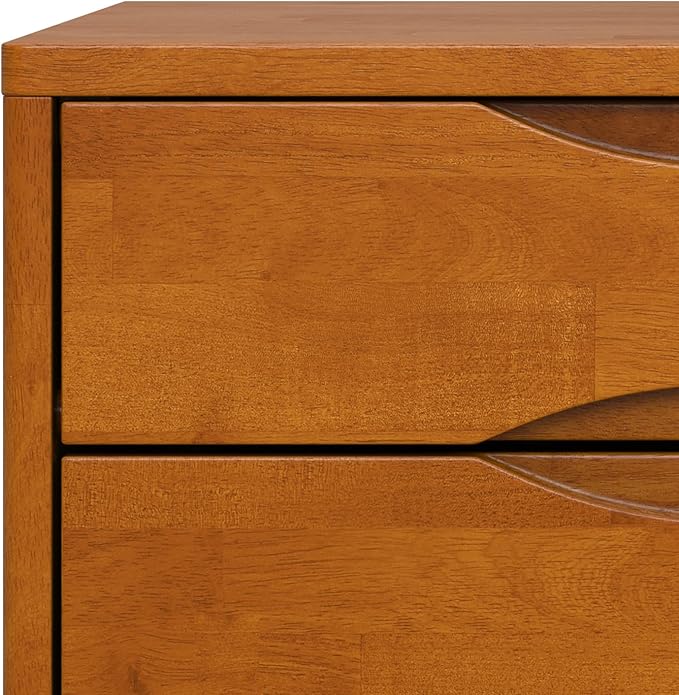 SIMPLIHOME Harper SOLID HARDWOOD Wide Square Contemporary End Table for The Living Room and Bedroom, 22 inch, Teak Brown - LeafyLoom