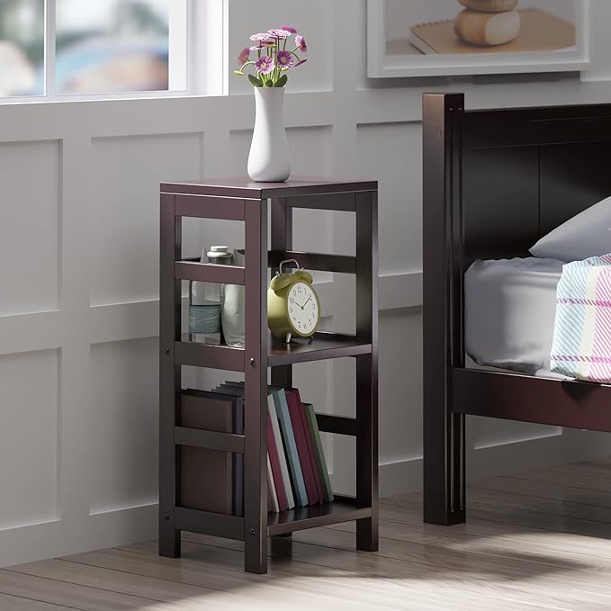 Winsome Leo Model Name Shelving, Tall, Espresso - LeafyLoom